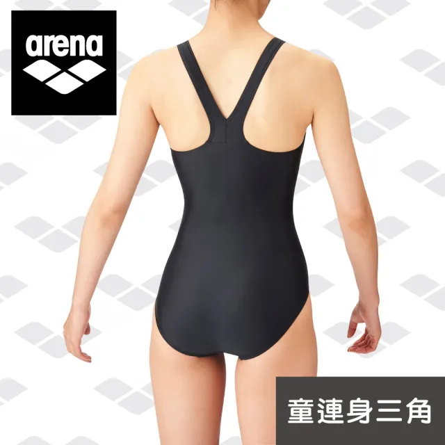 【arena】日規基本款 學生泳隊最愛 高CP款 女童 連身三角 極簡素雅(A200WJ)