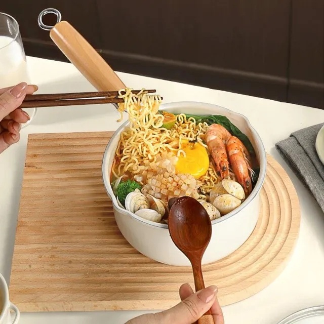 【QHL 酷奇】多款任選 陶瓷不沾鍋牛奶鍋-附鍋蓋-18/20CM(燉鍋/湯鍋/泡麵鍋)