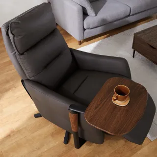 【NITORI 宜得利家居】◎半皮1人用電動沙發 附專用側邊桌 個人椅 4馬達 LE01-2 DBR/MBR(個人椅)