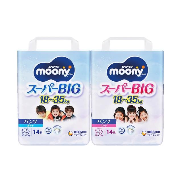 【滿意寶寶】Moony 日本製-超薄褲型紙尿褲XXXL 14片x6包(男女規/境內版)