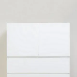 【NITORI 宜得利家居】◎耐震機能 衣櫃上櫃 PORTE-D 80U WH(衣櫃上櫃 衣櫃 上櫃 PORTE)