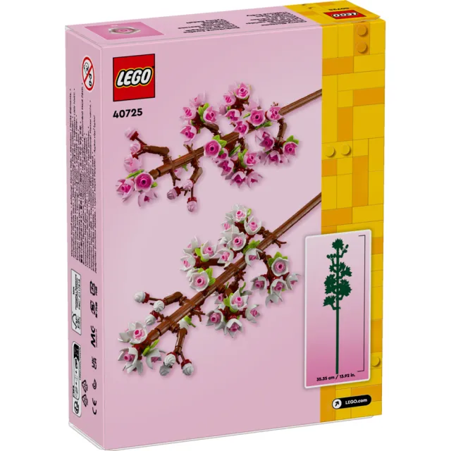 【LEGO 樂高】Botanicals 40647蓮花 & 40725櫻花_2入組(居家擺飾 禮物 花藝 手工藝 情人節禮物)