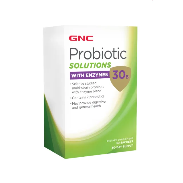 即期品【GNC 健安喜】益酵菌30B 30包/盒(13隻專利益生菌/雙重益生質/19種消化酵素/300億菌數/順暢有感)