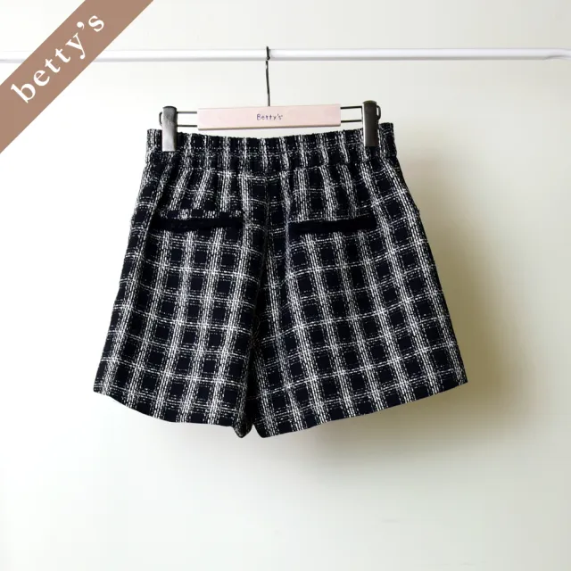 【betty’s 貝蒂思】出清品  小香風多彩織紋短褲(黑色)