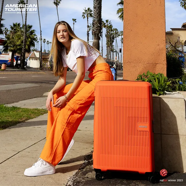 【AMERICAN TOURISTER 美國旅行者】24吋 AEROSTEP 可擴充大容量輕量PP行李箱/旅行箱/出清品(多色可選)