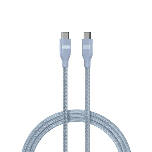 【ANKER】三入組 官方授權直營 A82E2超軟充電線Type-C 240W1.8m(黑白綠/Type-C/安卓/iPhone16/筆電/Switch)