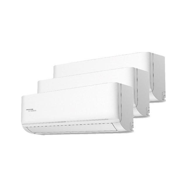 【MAXE 萬士益】一級變頻冷暖3-5坪*2+4-6坪一對三分離式冷氣(RA-28NH32+RA-28NH32+RA-36NH32/MRV-085NH32)