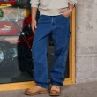 【Dickies】男款石洗靛藍色純棉多口袋休閒直筒牛仔伐木工裝長褲｜DK001993C7K