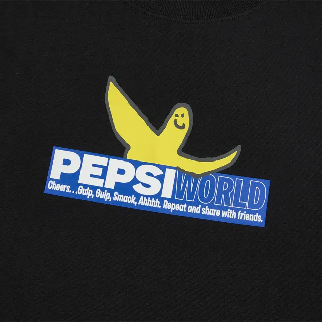 【Mark Gonzales】男女同款 MG X Pepsi World T恤-黑色(百事可樂聯名)