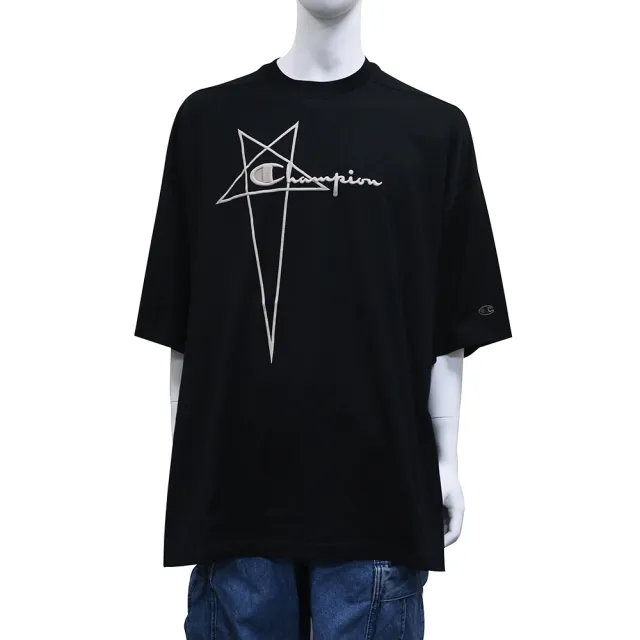 【RICK OWENS】RICK OWEN x CHAMPION聯名款短袖T恤(男款/黑)