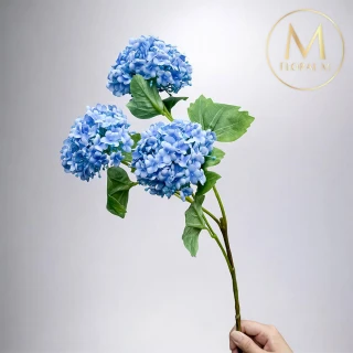 【Floral M】京都夏日繡球深海藍仿真花花材（1入組）(人造花/塑膠花/假花/裝飾花)