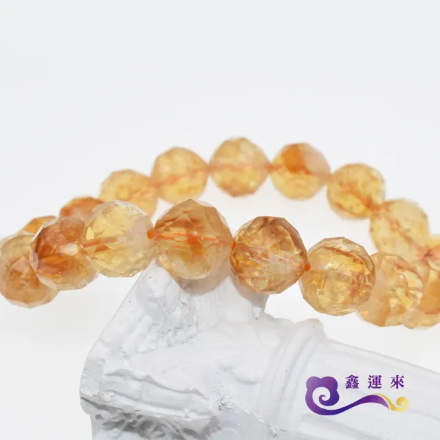 【鑫運來】◎黃水晶切角手珠(10mm)