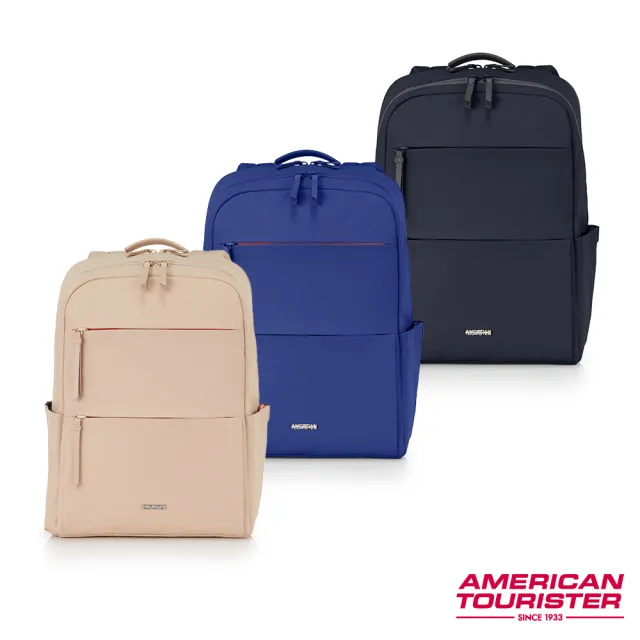 【AMERICAN TOURISTER 美國旅行者】BRIDGET 商務輕量大容量筆電後背包/女包/雙肩包/電腦包14吋(多色可選)