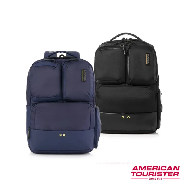 【AMERICAN TOURISTER 美國旅行者】ZORK 2.0 減壓輕量多口袋筆電後背包/雙肩包/電腦包14吋(多色可選)
