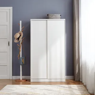 【hoi! 好好生活】Linsy北歐簡約小戶型衣櫃0.8M 白色 LS214