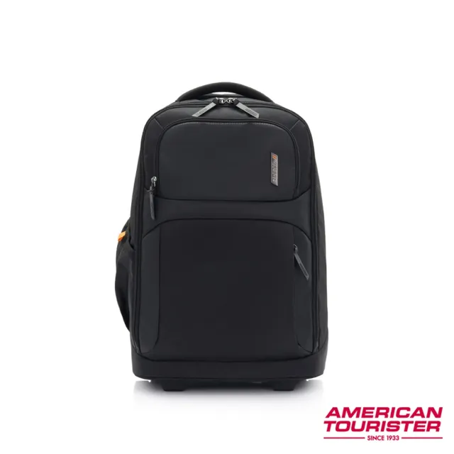 【AMERICAN TOURISTER 美國旅行者】SEGNO 2.0 日常商務多功能拉桿兩用筆電後背包/登機箱/電腦包16吋(黑)
