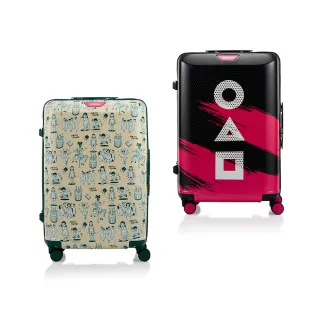 【AMERICAN TOURISTER 美國旅行者】SQUID GAME魷魚遊戲聯名24吋可擴充輕量PC+ABS防盜拉鍊行李箱(兩款可選)