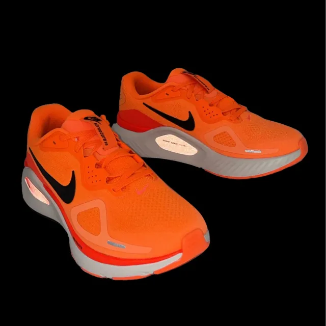 【NIKE 耐吉】慢跑鞋 Structure 26 男鞋 橘 黑 緩震 運動鞋(HJ1102-800)