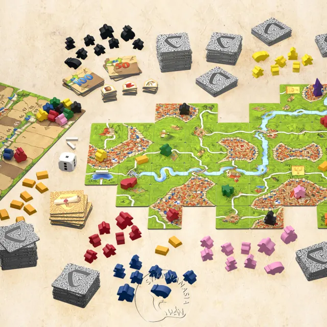 【新天鵝堡桌遊】卡卡頌3.0大盒版 CARCASSONNE 3.0 BIG BOX(全家一起來/玩家跑團讚)