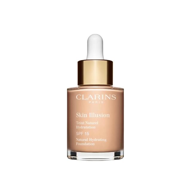 【CLARINS 克蘭詩】蘋果光天生美肌粉底液30ml(小奶瓶 乾肌救星)