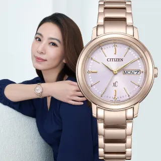 【CITIZEN 星辰】Hebe田馥甄廣告款 XC 七夕情人節推薦 光動能大三針女錶 母親節 禮物 送禮(EW2426-54X)