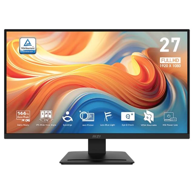 【MSI 微星】PRO MP273L E14 27型 IPS 144Hz 美型螢幕(FHD/1ms MPRT/AMD FreeSync)