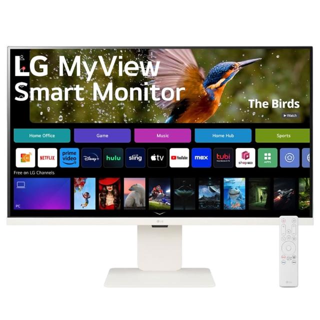 LG 樂金 32SR83U-W 32型 4K IPS 電腦螢幕,支援 UHD 3840x2160 解析度,三邊極窄邊框設計,可調整傾斜角度及高度,內建 webOS IoT 操控系統,支援 AirPlay 2 視訊傳輸,適用於 Type-C 與 HDMI 介面,16:9 適用比例,提供優質顯示效果與靈活使用體驗 LG樂金 32SR83U-W