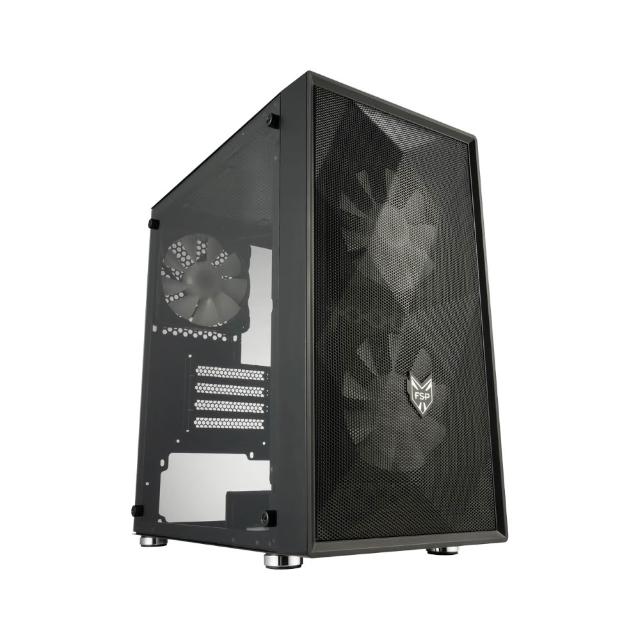 【FSP 全漢】CST130 Basic 壓克力透側機殼 純黑(M-ATX/內附3風扇/顯卡長30cm)