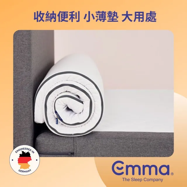【德國Emma】6公分雙面睡薄床墊 標準雙人(德國工藝 專為台灣潮濕悶熱環境設計 6公分軟硬雙面薄墊)