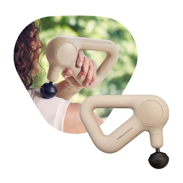 【Therabody】Theragun Relief 專業級筋膜槍 奶茶色(USB-C充電/3款按摩頭/10mm振幅)