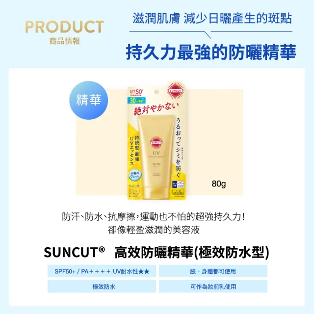 【KOSE SUNCUT UV】曬可皙高效防曬隔離精華-80g(極效防水型)