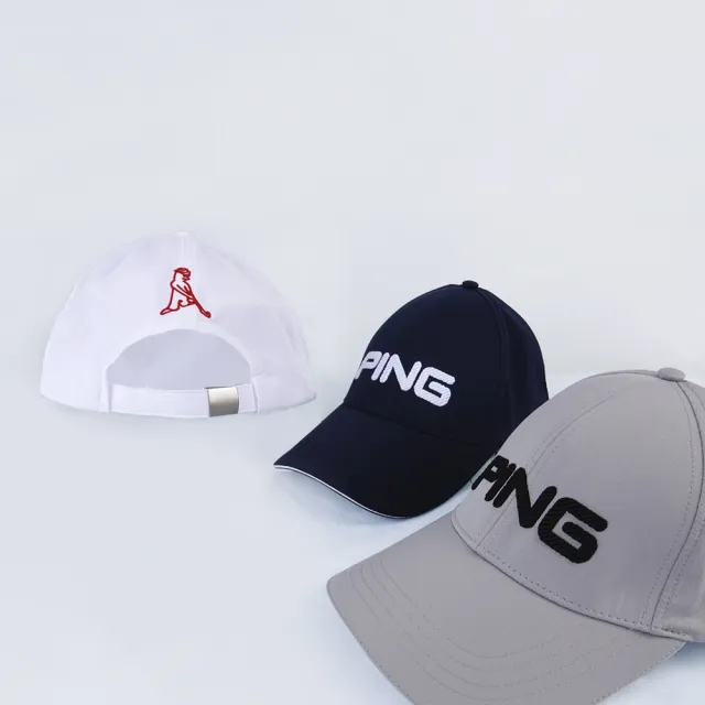 【PING】男款帽沿跳色高爾夫球帽-深藍(GOLF/高爾夫球帽/配件/PQ25110-58)