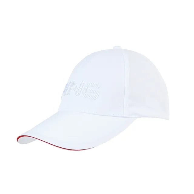 【PING】男款帽沿跳色高爾夫球帽-白(GOLF/高爾夫球帽/配件/PQ25110-87)