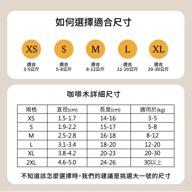 【美好寵商】CANOPHERA 天然咖啡木咬咬棒XL號_單支裝(寵物磨牙棒 寵物玩具 耐啃咖啡木)