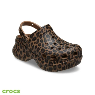 【Crocs】女鞋 Bae復古厚底動物紋 豹紋棕色 洞洞鞋(211624-2LD)
