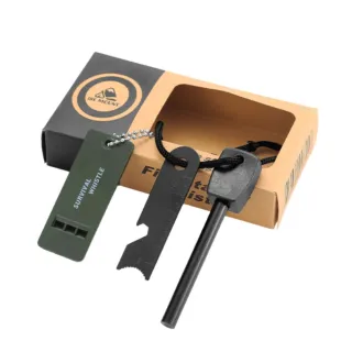 【享屋】打火石三合一套組(打火棒 取火棒 野營 露營 求生 點火棒 打火石 生火工具 求生裝備 登山露營)