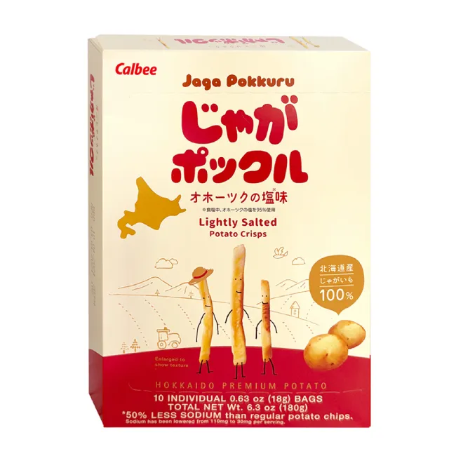【Calbee 卡樂比】北海道薯條三兄弟原味/玉米風味任選(18g*10袋/入)(餅乾/零食)