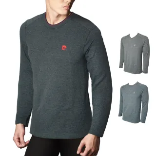 【pierre cardin 皮爾卡登】//2件組 速暖厚絨刷毛保暖長袖衫-速(保暖衣/圓領/V領/男居家服)