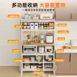【慢慢家居】升級長虹玻璃-廚房大容量帶插座洞洞板櫥櫃電器櫃-100cm(餐廚櫃 置物櫃 廚房收納 儲物櫃)