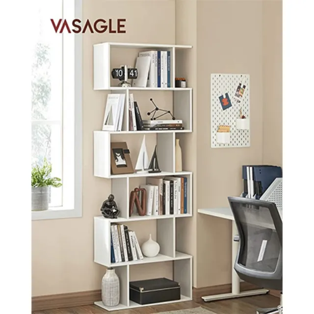 【hoi! 好好生活】VASAGLE 六格展示櫃/層架-典雅白 LBC61WT(租屋族/DIY家具)