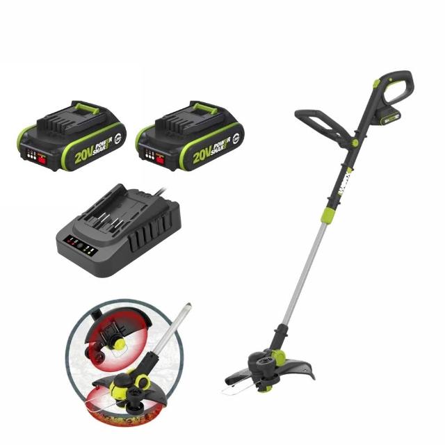 【WORX 威克士】20V 30cm 無刷鋰電割草機 雙電池(WD163)