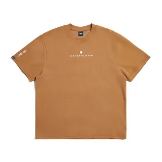 【EDWIN】男裝 吸濕排汗小字印花涼感短袖T恤(咖啡色)