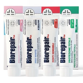【Biorepair 貝利達】加強型牙膏75mlX6入 全效加強型/抗敏加強型/護齦加強型/亮白加強型四款任選(平行輸入)