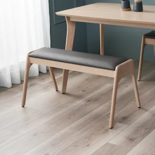 【H&D 東稻家居】諾艾莉北歐風貓抓皮長凳(原木 實木 長椅 凳子 椅凳 可疊)