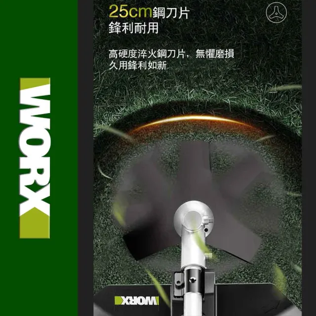 【WORX 威克士】40V 38cm   2合一無刷鋰電割草機/打草機(WD184.9)