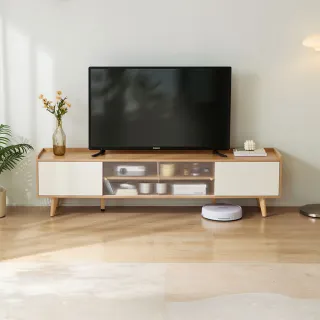 【hoi! 好好生活】Linsy北歐簡約雙抽儲物電視櫃1.8M