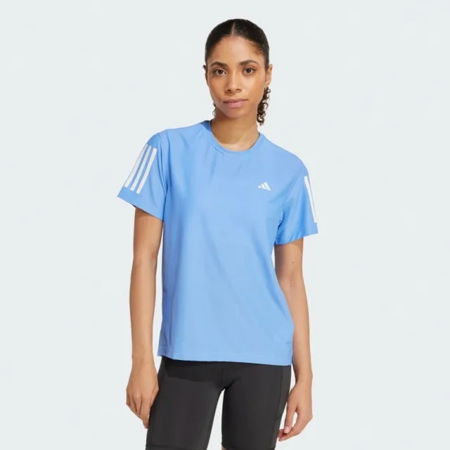 【adidas 愛迪達】Otr B Tee 女 T恤 運動上衣 休閒短袖 藍 亞版(JW9673)