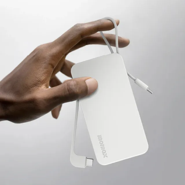【Momax】IP138TW 1-Power Vital+ 10000mAh 1孔 30W PD雙內建 USB-C 線行動電源(自帶線/CCC認證/WH標示)