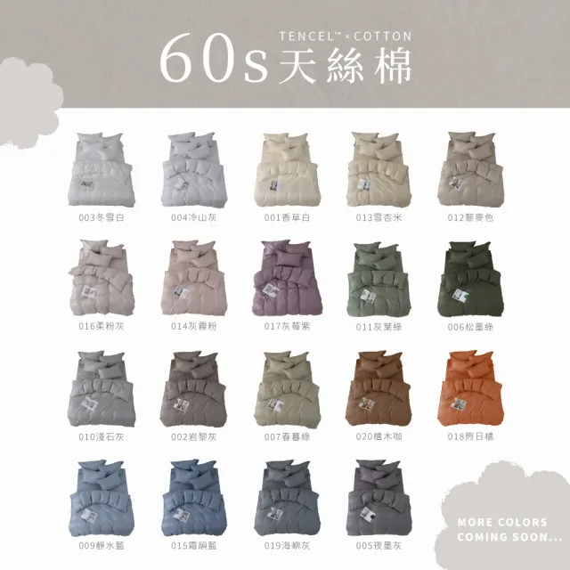 【AnD HOUSE 安庭家居】60支天絲棉-枕套2入-300織(多色任選/歐式壓框枕套/吸濕透氣)