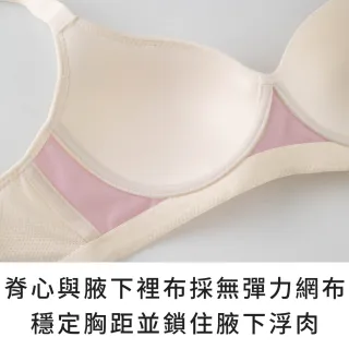 【玉如阿姨】輕舒呼吸內衣※0624膚(無鋼圈 舒適 低脊心 機能 托高 大罩杯 台灣製 B.C.D罩)